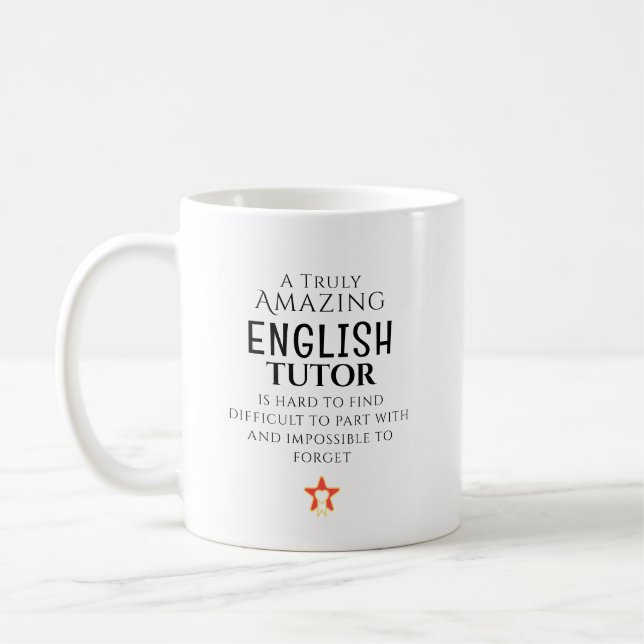Taza De Café Increíble tutor de inglés difícil de encontrar per (Izquierda)