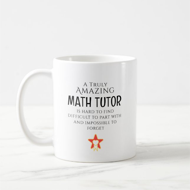 Taza De Café Increíble tutor de matemáticas difícil de encontra (Izquierda)
