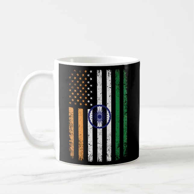 Taza De Café India Bandera Estadounidense 4 De Julio Indi Patri (Izquierda)