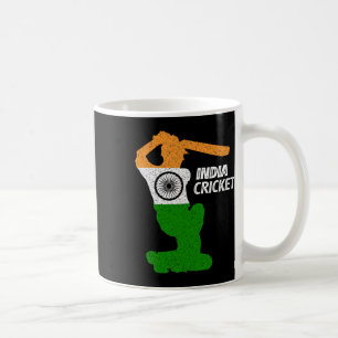 Taza De Café India Cricket Tsman Tiro Límite Con Bandera India