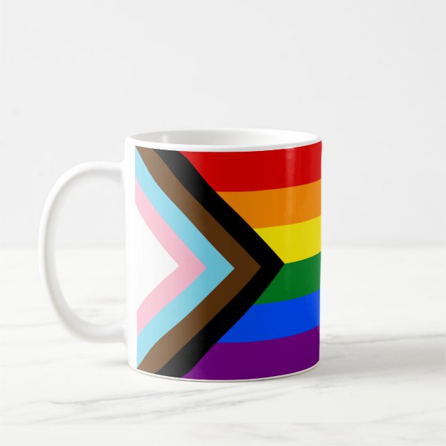 Taza De Café Indicador de orgullo de progreso (Izquierda)