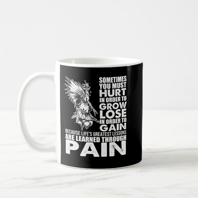 Taza De Café Indígenas nativos americanos INSPIRARON JEFE. PINT (Izquierda)