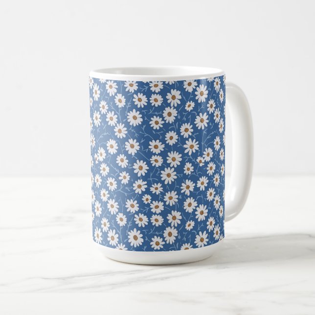 Taza De Café Indigo Dream Daisies (Anverso derecho)