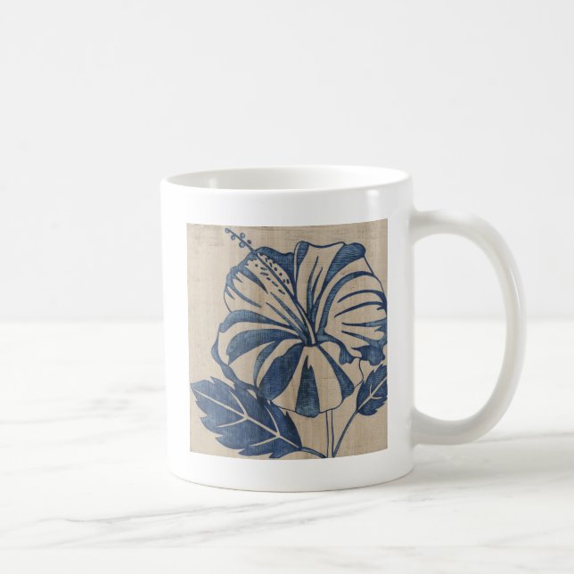 Taza De Café Indigo Hibiscus (Derecha)