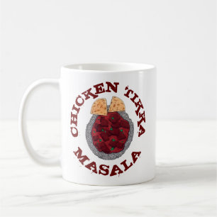 Taza De Café Indio alimentario británico se lleva pollo Tikka M