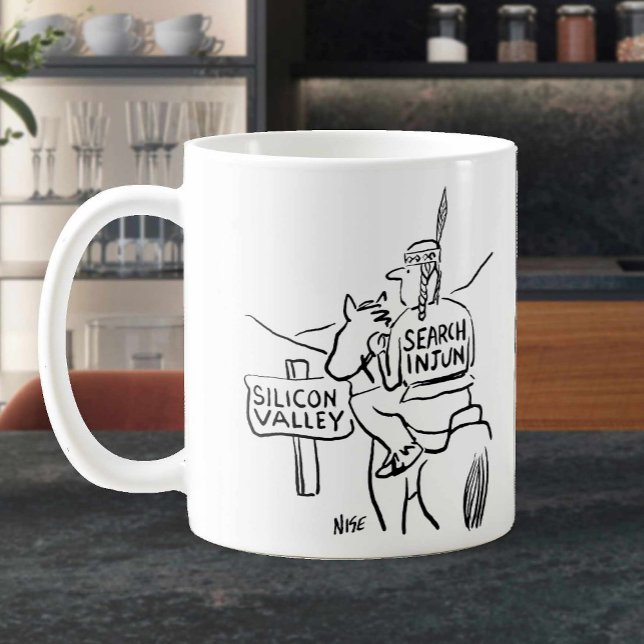 Taza De Café Indios rojos a caballo en Silicon Valley. Divertid (Subido por el creador)