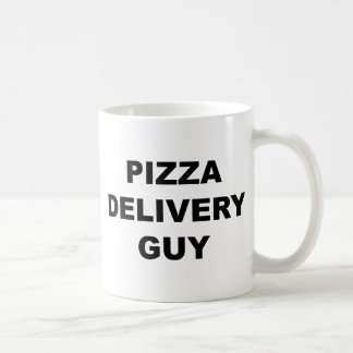 Taza De Café Individuo de la entrega de la pizza