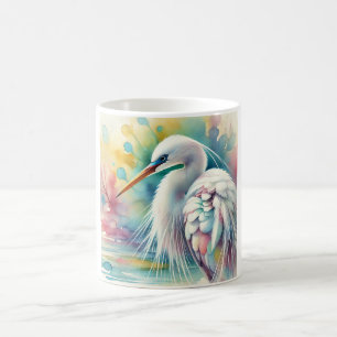Taza De Café Indonesian egret 060924AREF144 - Watercolor