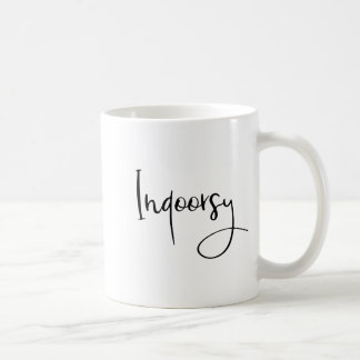 Taza De Café Indoorsy Script Funny 
