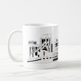 Taza De Café Industrial Metallurgical Combine Silhouette