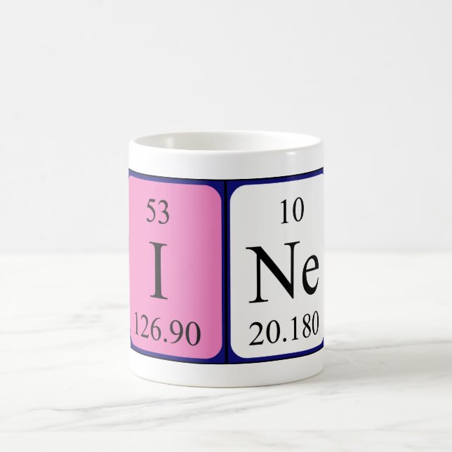 Taza De Café Ine periódica nombre de tabla mug (Centro)