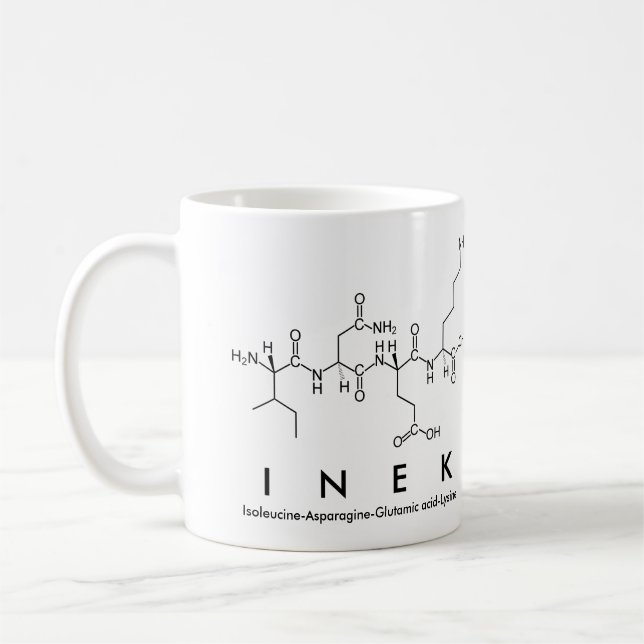 Taza De Café Inek peptide nombre mug (Izquierda)