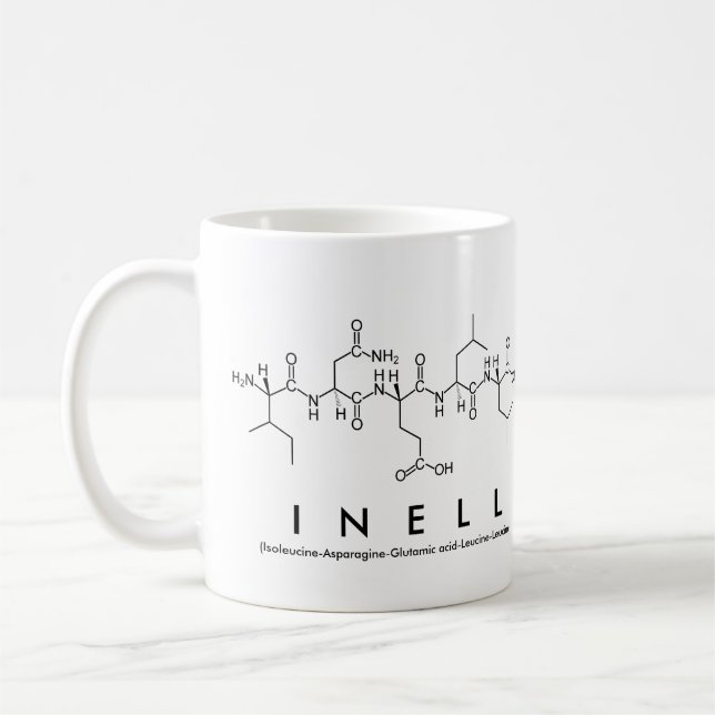 Taza De Café Inell peptide name mug (Izquierda)