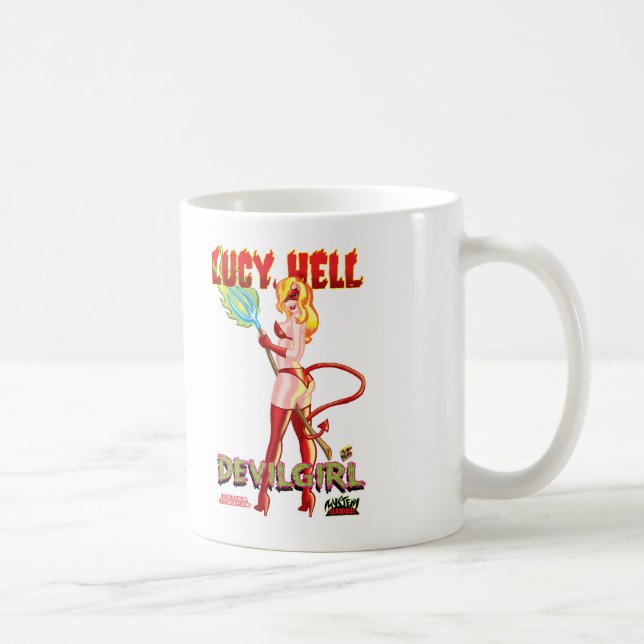 Taza De Café ¡Infierno de Lucy, Devilgirl para sus bebidas más (Derecha)