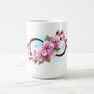 Taza De Café Infinito con las flores de flores de Sakura Blosso