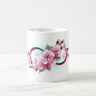 Taza De Café Infinito con las flores de flores de Sakura Blosso