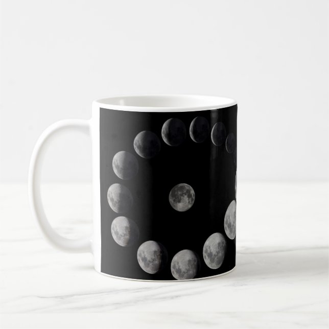 Taza De Café Infinito de la fase lunar (Izquierda)