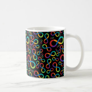 Taza De Café Infinito Neurodiversity del arco iris del autismo