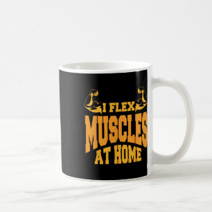 Taza De Café Inflar Músculos En El Hogar Construcción De Cuerpo