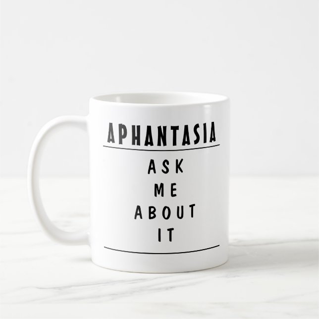 Taza De Café Información de Aphantasia Conversación Starter Mug (Izquierda)