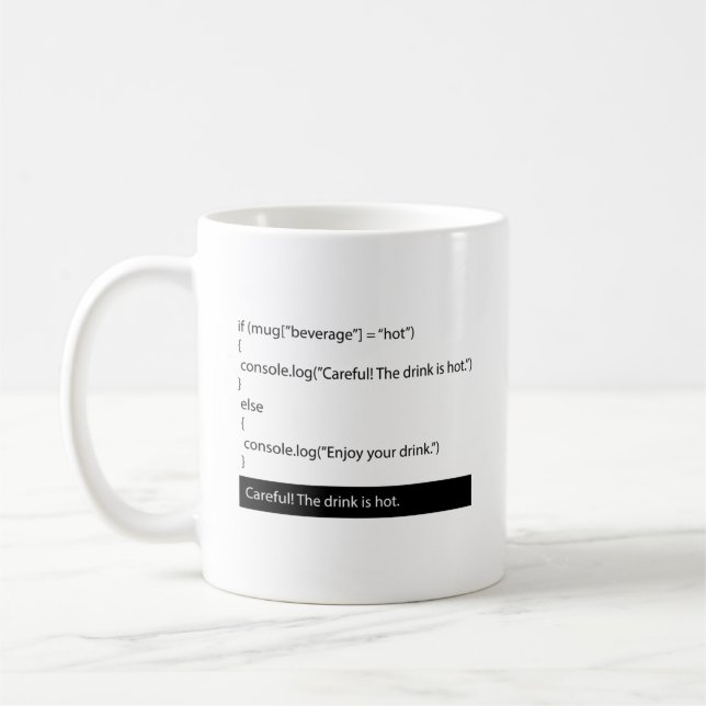 Taza De Café Información de temperatura de JavaScript (Izquierda)