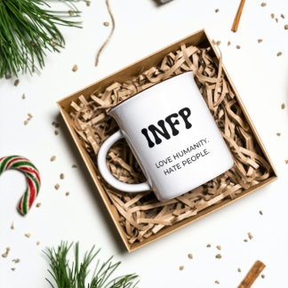 Taza De Café INFP MBTI Mug gracioso con café de texto negro Mug
