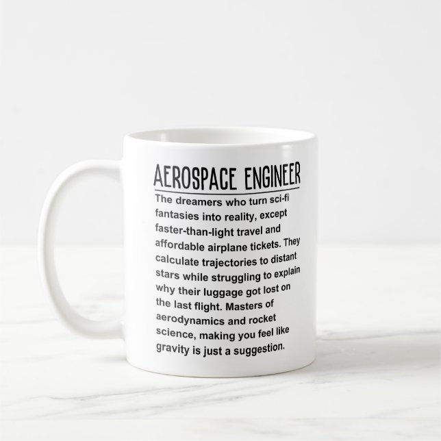 Taza De Café Ingeniero aeroespacial (Izquierda)