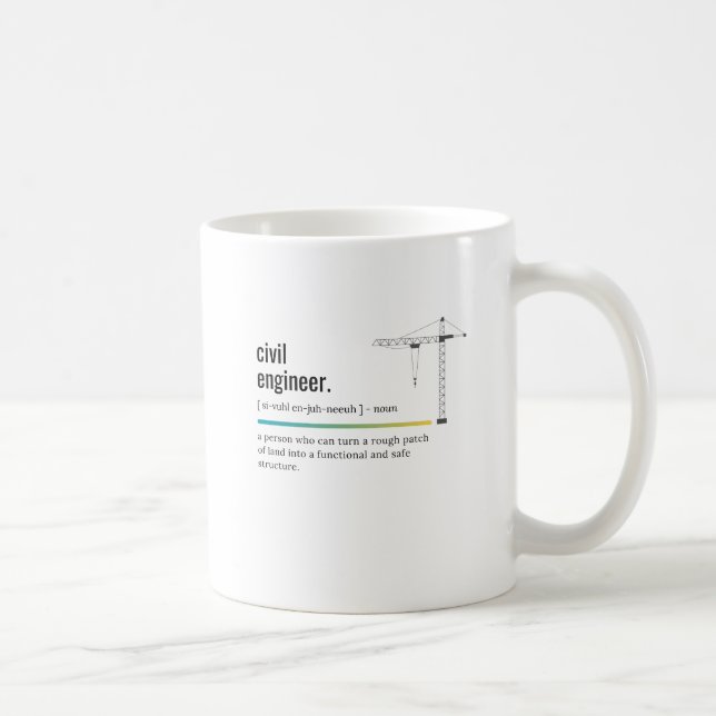 Taza De Café Ingeniero Civil (Derecha)