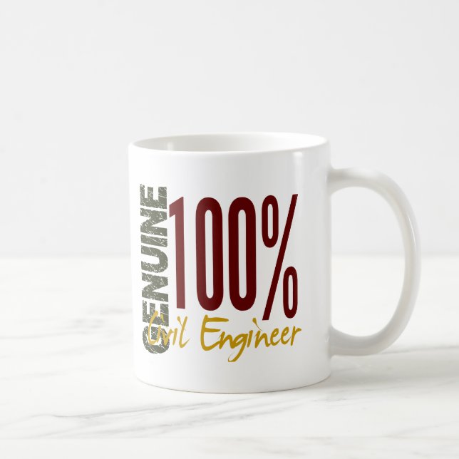 Taza De Café Ingeniero civil auténtico (Derecha)