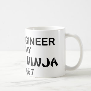 Taza De Café Ingeniero civil Ninja mortal por noche