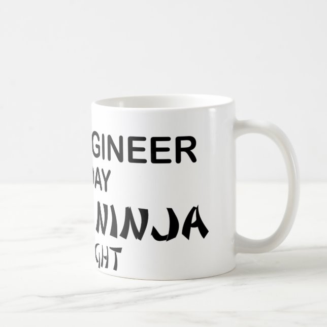 Taza De Café Ingeniero civil Ninja mortal por noche (Derecha)