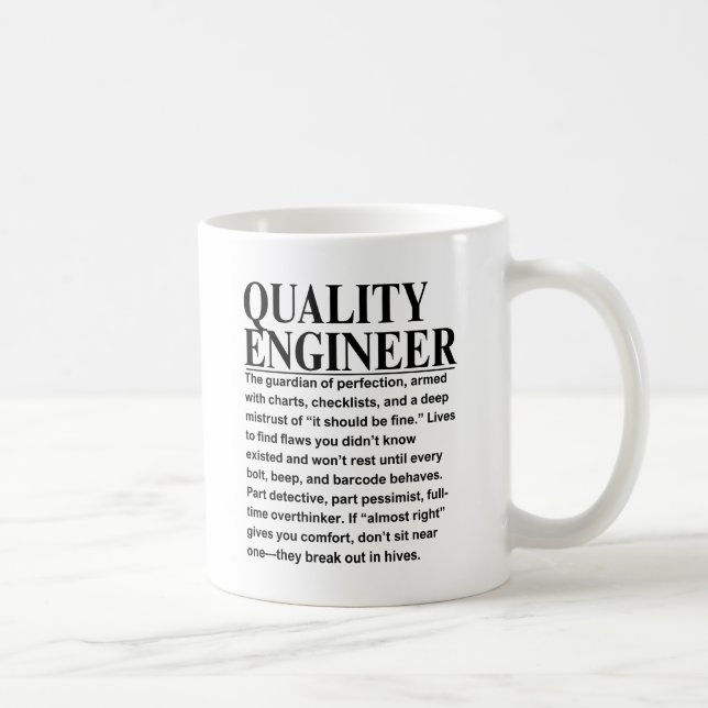 Taza De Café Ingeniero de calidad (Derecha)
