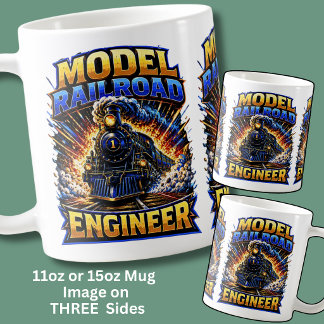 Taza De Café Ingeniero de ferrocarril modelo tren de vapor