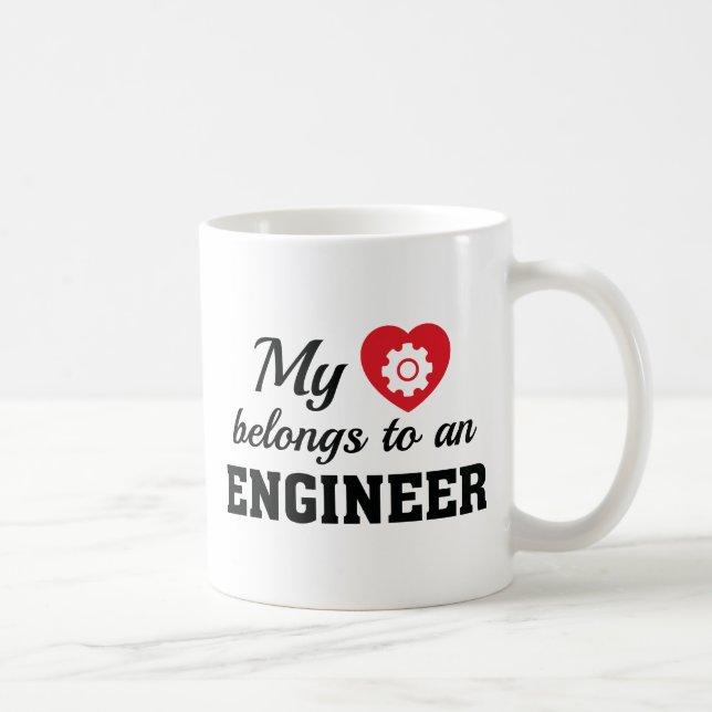 Taza De Café Ingeniero de Heart Belongs (Derecha)