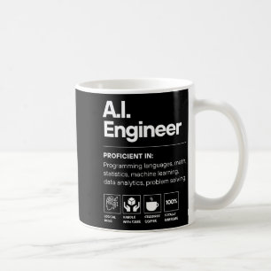 Taza De Café Ingeniero de IA divertido