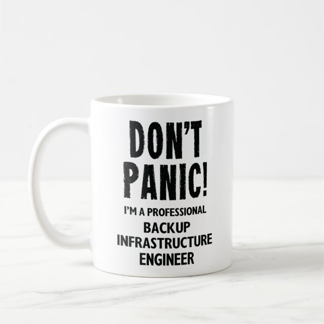 Taza De Café Ingeniero de Infraestructura de Backup (Izquierda)