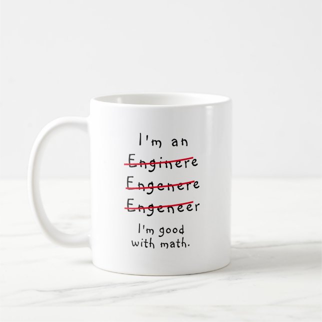 Taza De Café ingeniero de novedad gracioso, soy ingeniero (Izquierda)