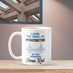 Taza De Café Ingeniero de puentes de ingeniería civil divertido