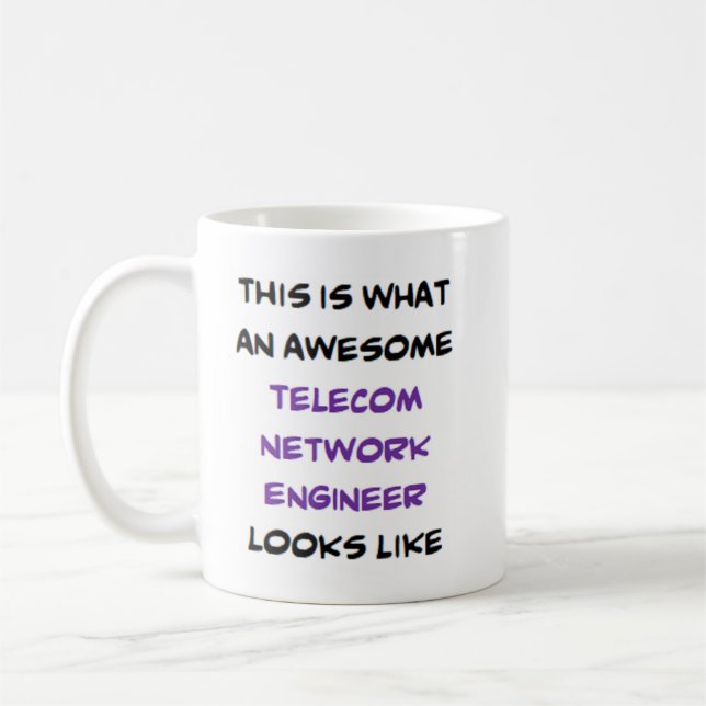 Taza De Café ingeniero de red de telecomunicaciones, impresiona (Izquierda)