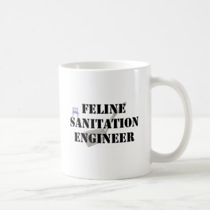 Taza De Café Ingeniero de saneamiento felino
