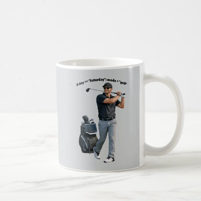 Taza De Café Ingeniero de software que juega golf URM (Derecha)