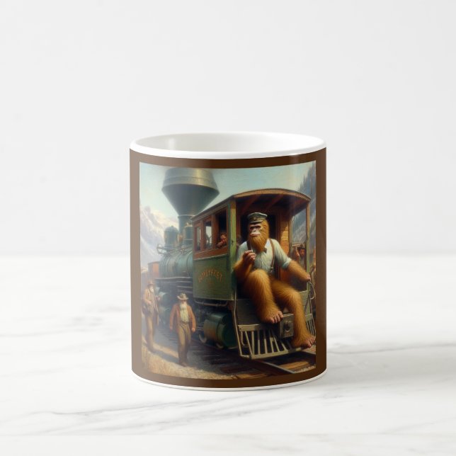 Taza De Café Ingeniero de trenes de pie (Centro)