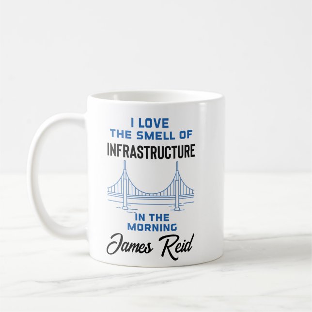Taza De Café Ingeniero divertido de puentes de ingeniería civil (Izquierda)