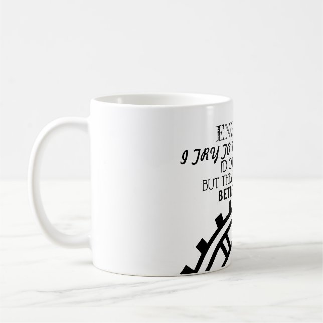 Taza De Café Ingeniero divertido Mug (Izquierda)