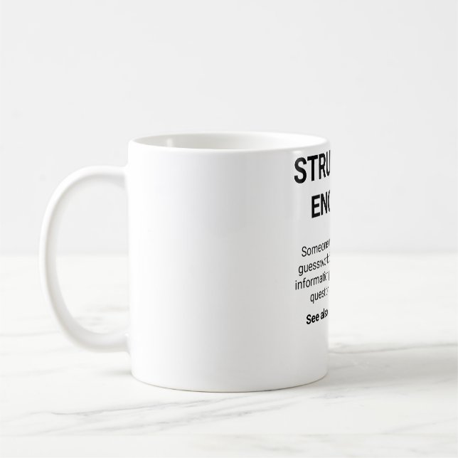 Taza De Café Ingeniero estructural Definición Nueva Mug (Izquierda)