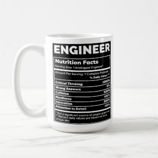 Taza De Café Ingeniero Ferrocarril Modelo de Hechos Nutricional