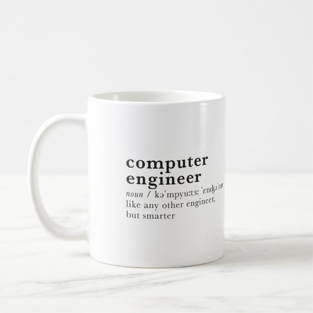 Taza De Café ingeniero informático. entrada graciosa del diccio (Izquierda)