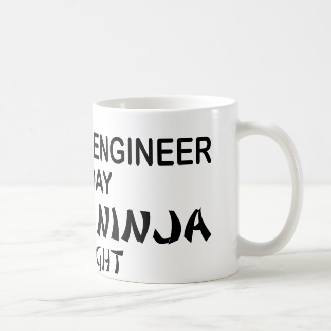 Taza De Café Ingeniero informático Ninja mortal (Derecha)