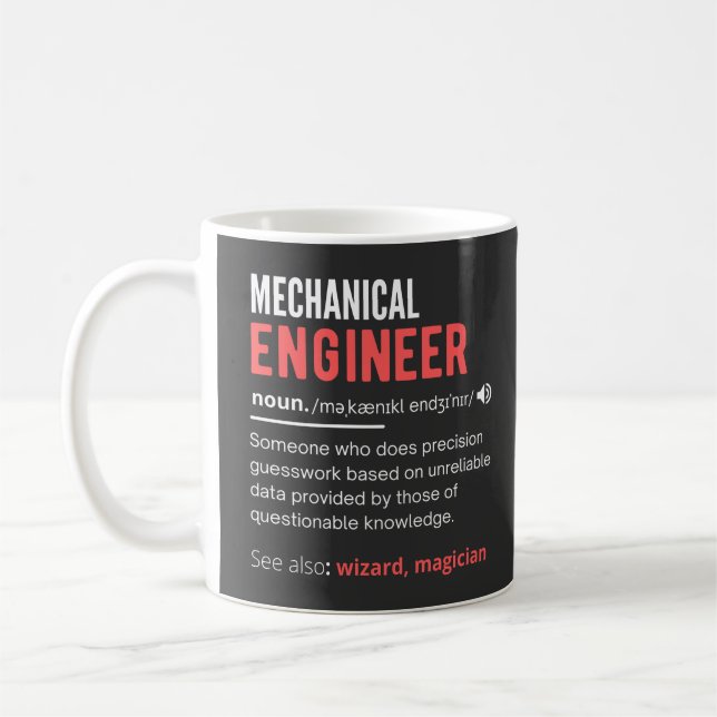Taza De Café INGENIERO mecánico (Izquierda)