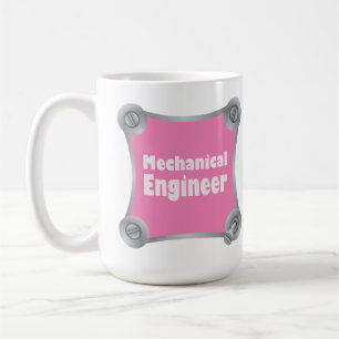 Taza De Café Ingeniero Mecánico Rosado